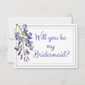 Blue Floral Werden Sie meine überhängende Karte (Vorderseite)