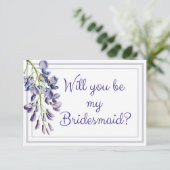 Blue Floral Werden Sie meine überhängende Karte (Stehend Vorderseite)