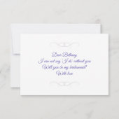 Blue Floral Werden Sie meine überhängende Karte (Rückseite)