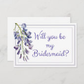 Blue Floral Werden Sie meine überhängende Karte (Vorne/Hinten)