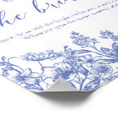 Blue Floral Wie alt war das Spiel mit der Brautdus Poster (Ecke)