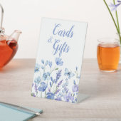 Blue Floral Wildblume Brautparty Karten Geschenke Sockelschild (In SItu)