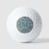 Blue Floral William Morris Custom ErstDamen Golfball (Vorderseite)