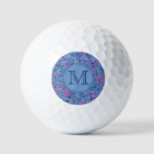 Blue Floral William Morris Custom ErstDamen Golfball (Vorderseite)