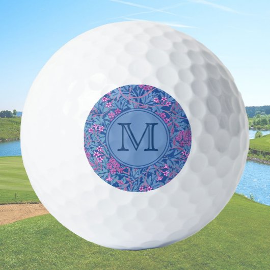 Blue Floral William Morris Custom ErstDamen Golfball
