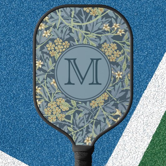 Blue Floral William Morris Custom ErstDamen Pickleball Schläger