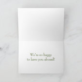 Blue Floral Willkommen im Team Neuer Mitarbeiter Karte (Innenseite)