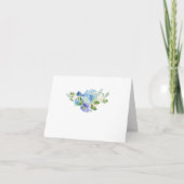 Blue Floral wird meine Trauzeugin sein Einladung (Rückseite)