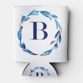 Blue Floral Wreath 'B' Dosenkühler (Vorderseite)