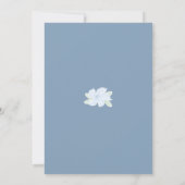 Blue Floral Wreath Brautparty Einladung (Rückseite)