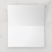 Blue floral wreath gold cross bow ribbon boy platzkarte (Innenseite Aufgefaltet)