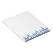 Blue Florals auf Branches Notepad Notizblock (angewinkelt)