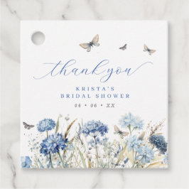 Blue Florals & Butterfets Vielen Dank Brautparty Geschenkanhänger