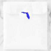 Blue Florida Runder Aufkleber (Tasche)
