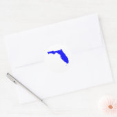 Blue Florida Runder Aufkleber (Umschlag)