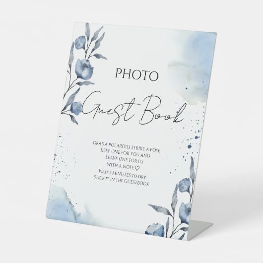 Blue Floris Foto Guest Book Pedestal Sign Sockelschild (Vorderseite)