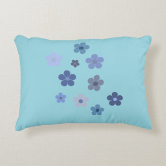 Blue Floural Dekokissen