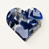 Blue Flourite Crystal Notebook Herz Valentine Notizblock (Rückseite)