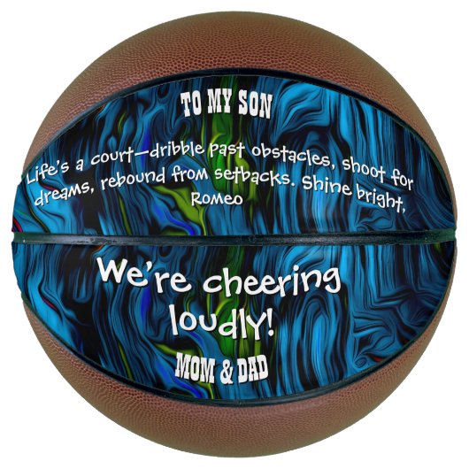 Blue Flow Geschenk Basketball (Vorderseite)