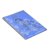 Blue Flower Barrel Racer Notizblock (Rechte Seite)