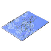 Blue Flower Barrel Racer Notizblock (Linke Seite)