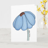Blue Flower Blank Karte (Gelbe Blume)