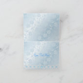 Blue Flower & Bow Thank You card Dankeskarte (Innenseite)