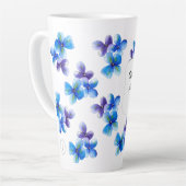 Blue flower coffee mug positive statement  milchtasse (Linke Ecke)