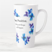 Blue flower coffee mug positive statement  milchtasse (Rechts)
