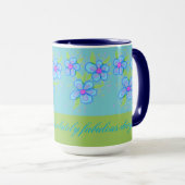 Blue Flower Coffee Tasse (VorderseiteRechts)