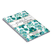 Blue flower gratitude journal notebook notizblock (Rechte Seite)