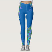 Blue Flower Leggings (Vorderseite)
