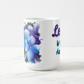 Blue flower Love is the answer love mug Kaffeetasse (Mittel)