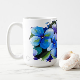 Blue flower Love is the answer love mug Kaffeetasse