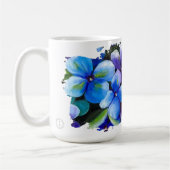 Blue flower Love is the answer love mug Kaffeetasse (Links)