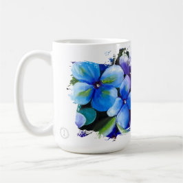 Blue flower Love is the answer love mug Kaffeetasse