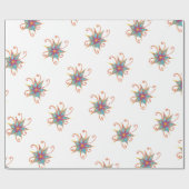 Blue Flower Mandala Geschenkpapier (Flach)