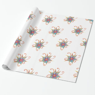 Blue Flower Mandala Geschenkpapier