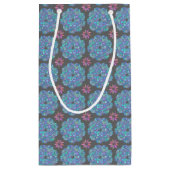 Blue Flower Mandala Kleine Geschenktüte (Rückseite)