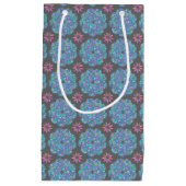 Blue Flower Mandala Kleine Geschenktüte (Vorderseite)