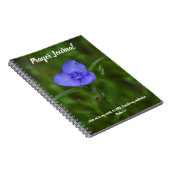 Blue Flower Nature Bible Verse Prayer Journal Notizblock (Rechte Seite)