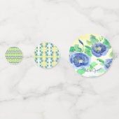 Blue Flower Table Confetti Konfetti (Vorderseiten)