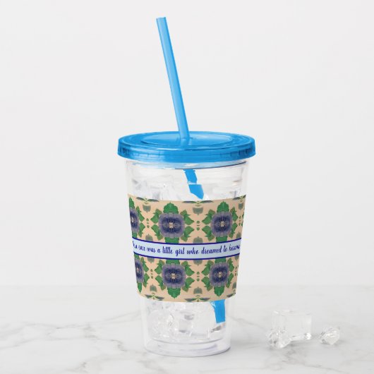 Blue Flower Wedding Guest Acryltrinkbecher (Vorderseite Ice)