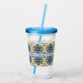Blue Flower Wedding Guest Acryltrinkbecher (Rückseite)
