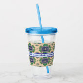 Blue Flower Wedding Guest Acryltrinkbecher (Links)