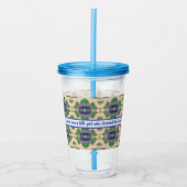 Blue Flower Wedding Guest Acryltrinkbecher (Vorderseite)