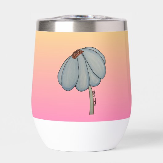 Blue flower with pink background (Vorderseite)