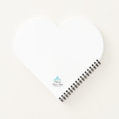 Blue Flower with pink background heart Notizblock (Rückseite)