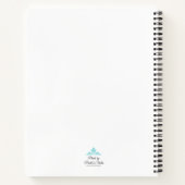 Blue Flower with pink background Notizblock (Rückseite)