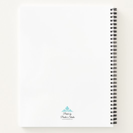 Blue Flower with pink background Notizblock (Rückseite)